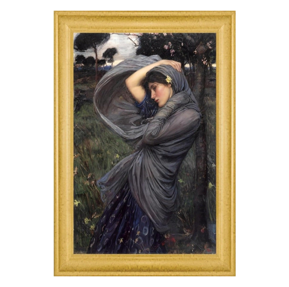 Lost Cabin Boreas Art By John William Waterhouse | Canvas Print in Cherry