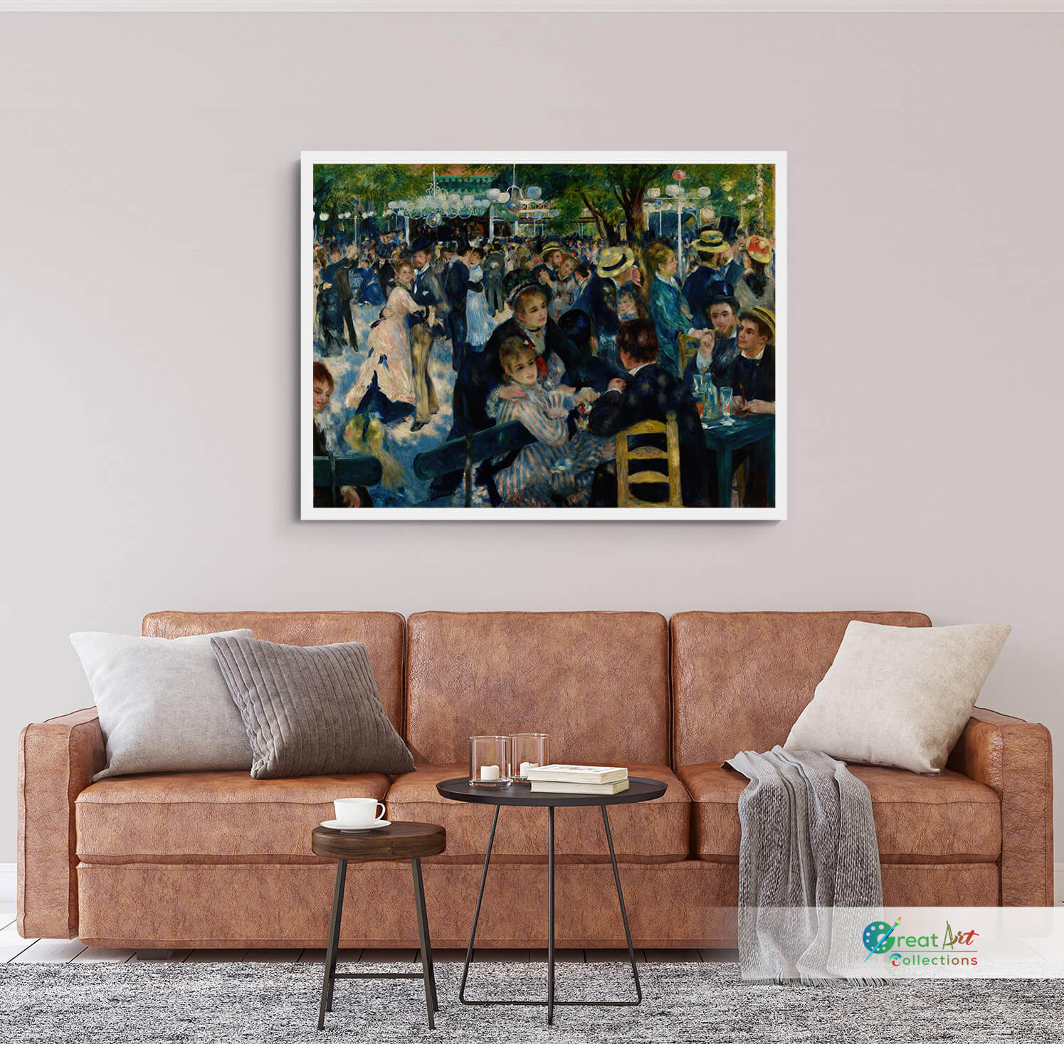Dance of the Galette mill framed canvas