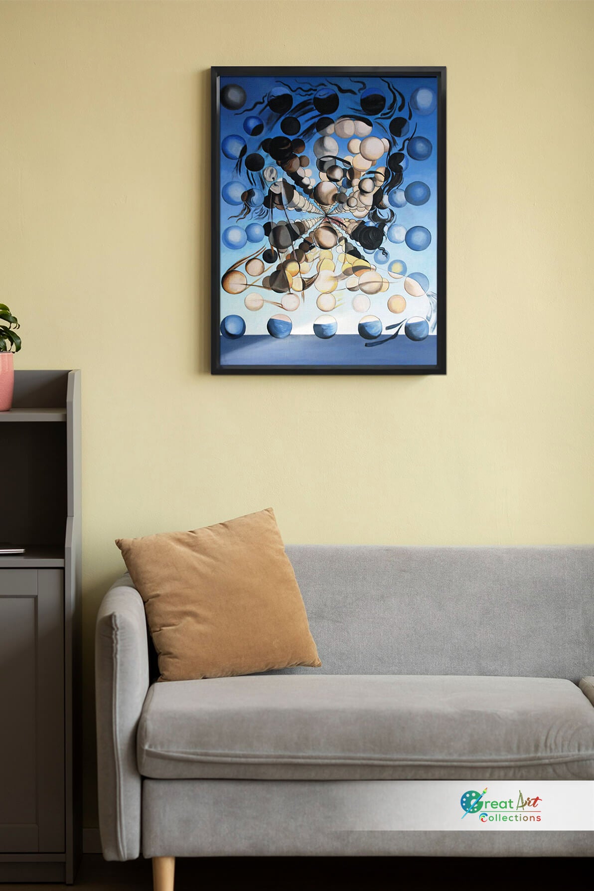Galatea of the Spheres by Salvador Dalí black framed art