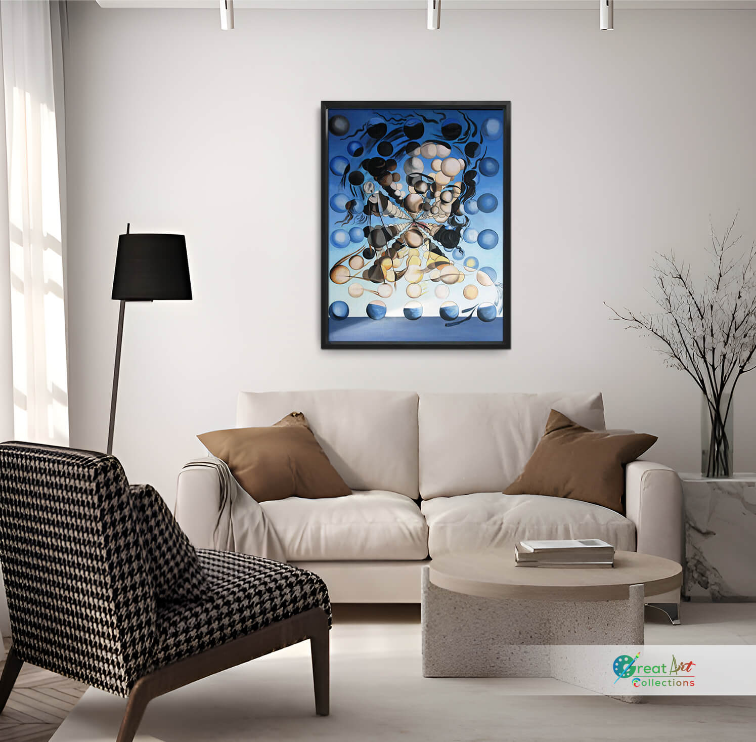 Galatea of the Spheres by Salvador Dalí black framed art