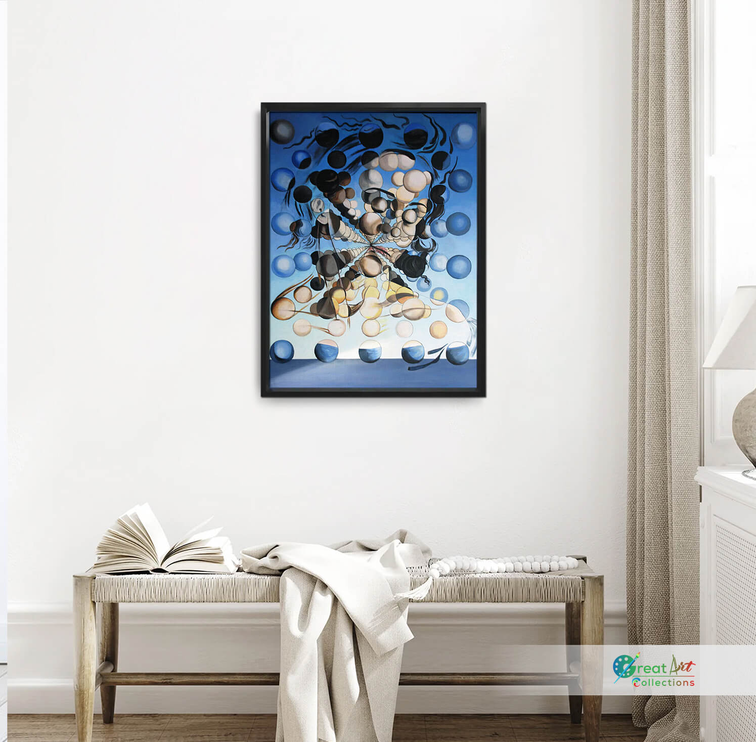 Galatea of the Spheres by Salvador Dalí black framed art