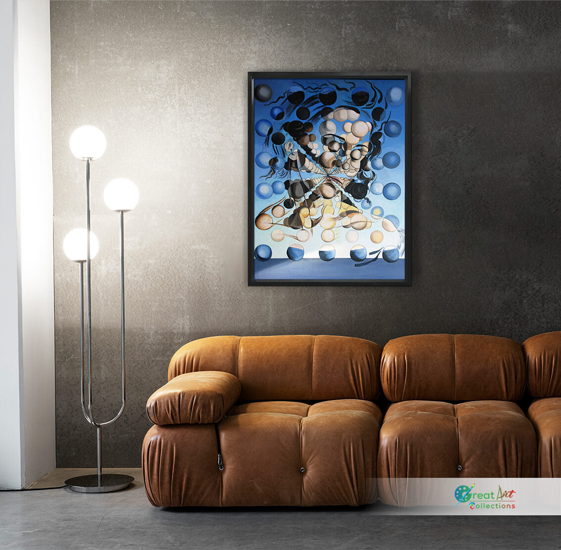 Galatea of the Spheres by Salvador Dalí black framed art