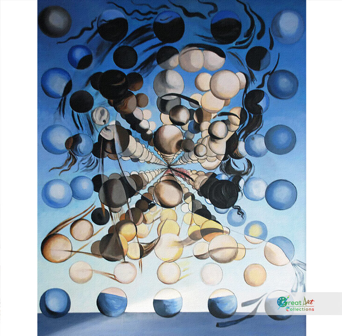 Galatea of the Spheres by Salvador Dalí black framed art