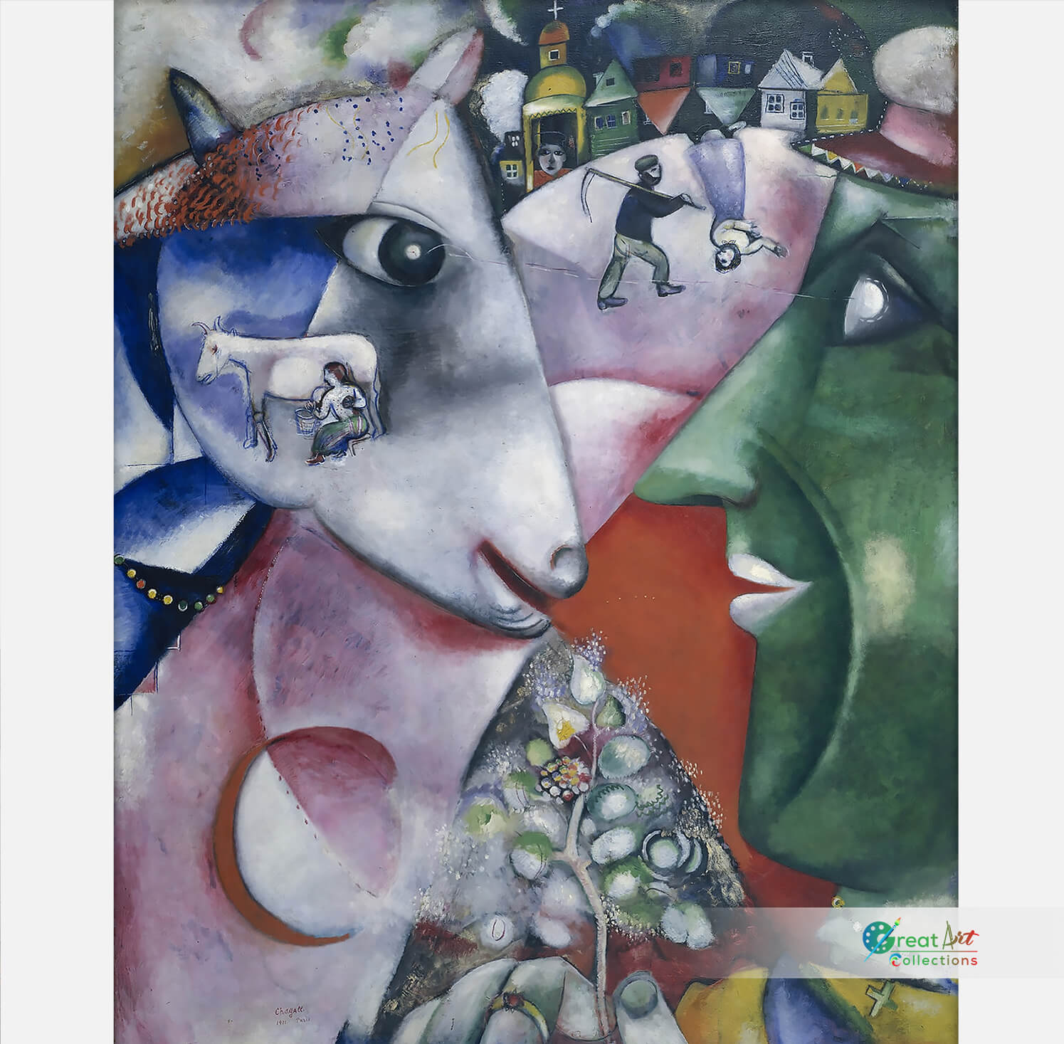 I and the Village by Chagall canvas art