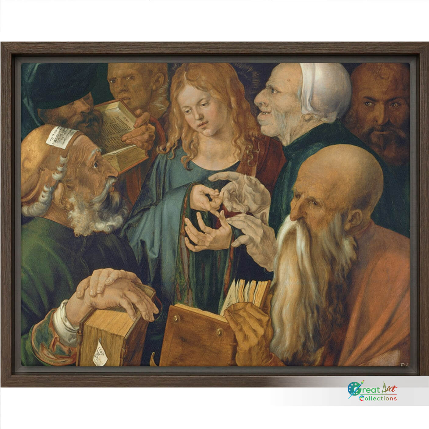 Jesus among the Doctors by Albrecht Dürer canvas print