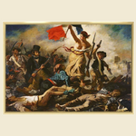 Liberty Leading the People Art by Ferdinand Victor Eugène Delacroix Canvas