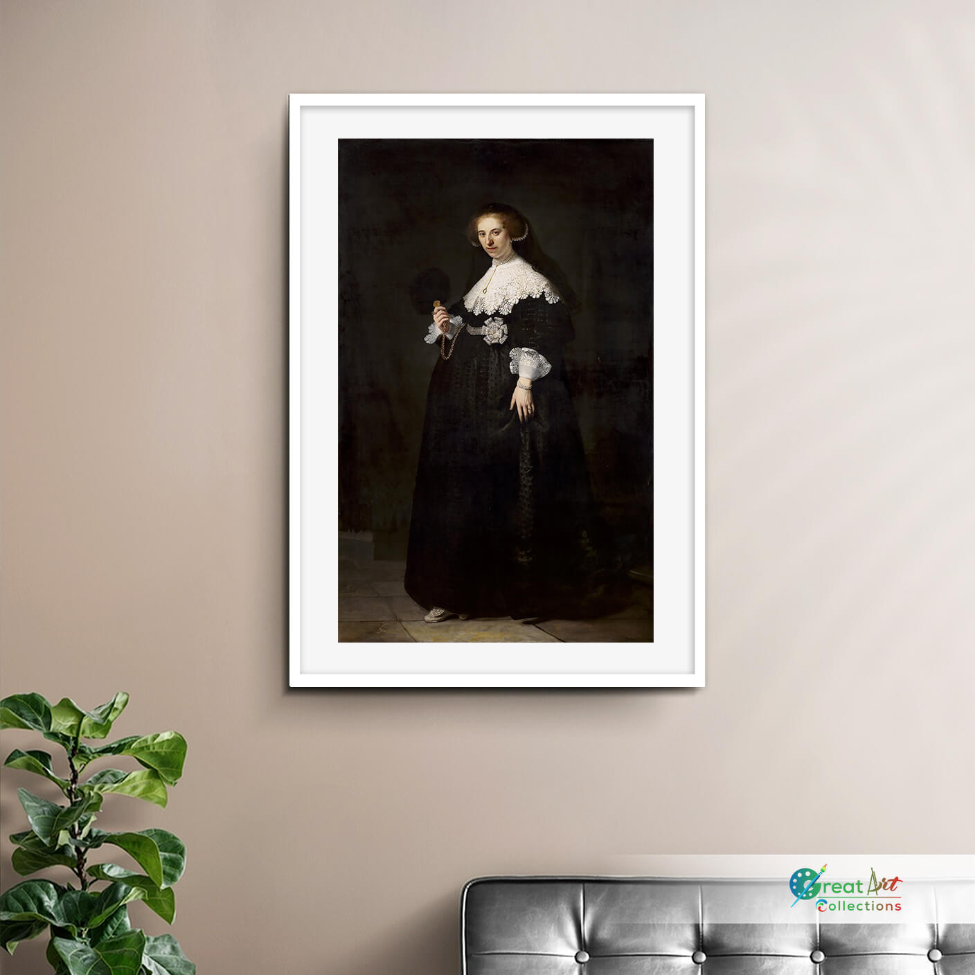 Oopjen Coppit by Rembrandt framed art print