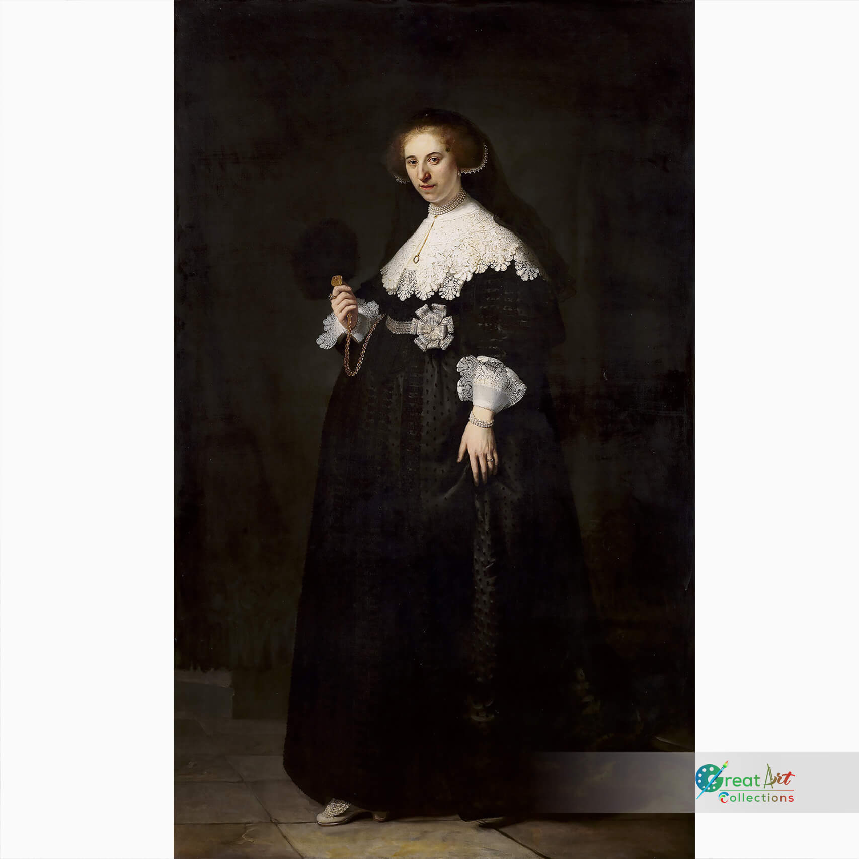 Oopjen Coppit by Rembrandt framed art print