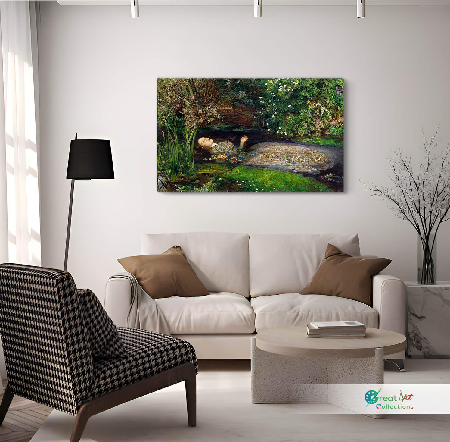Ophelia Stretched canvas art