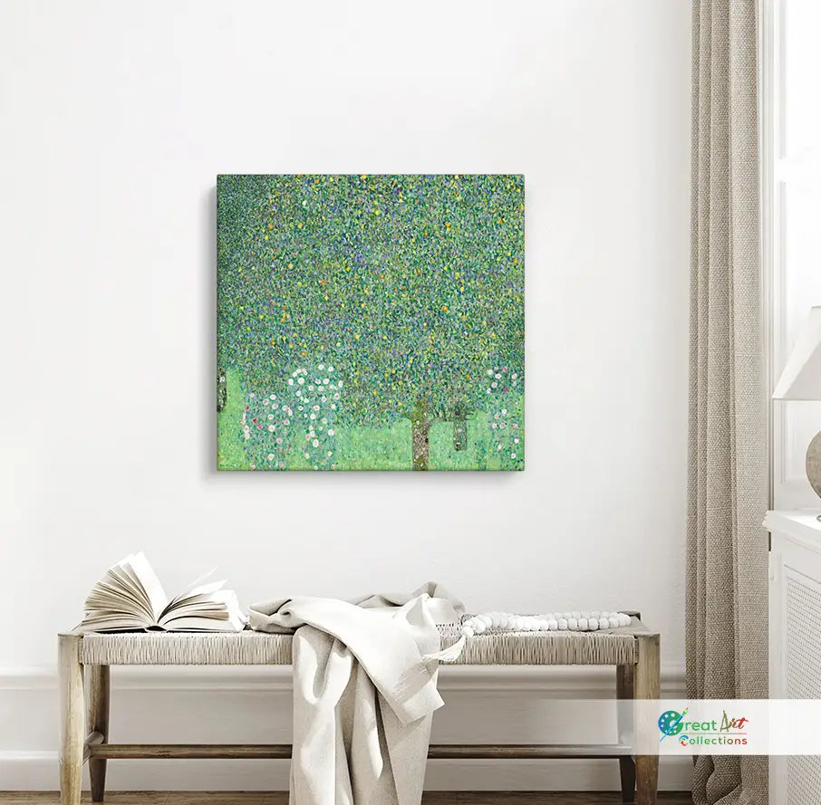 Rosebushes under the Trees painting By Gustav Klimt