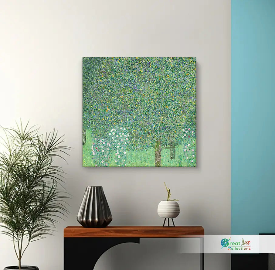 Rosebushes under the Trees painting By Gustav Klimt