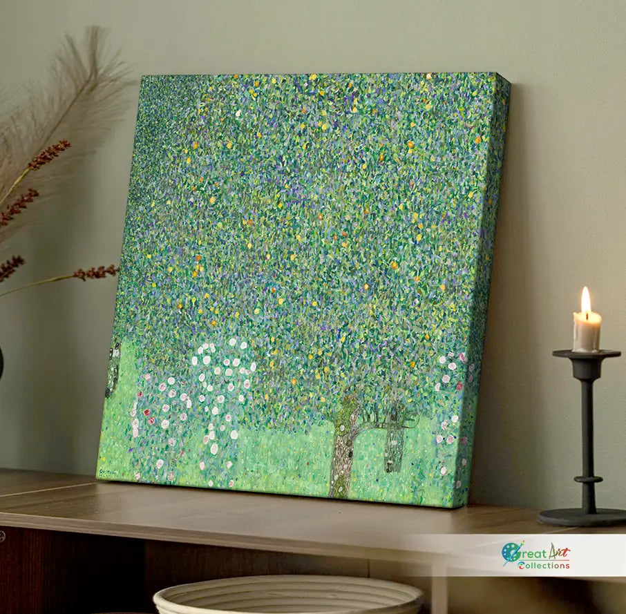 Rosebushes under the Trees painting By Gustav Klimt