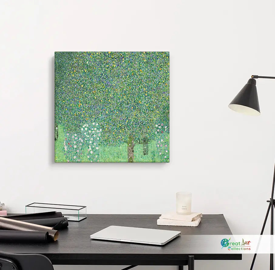 Rosebushes under the Trees painting By Gustav Klimt