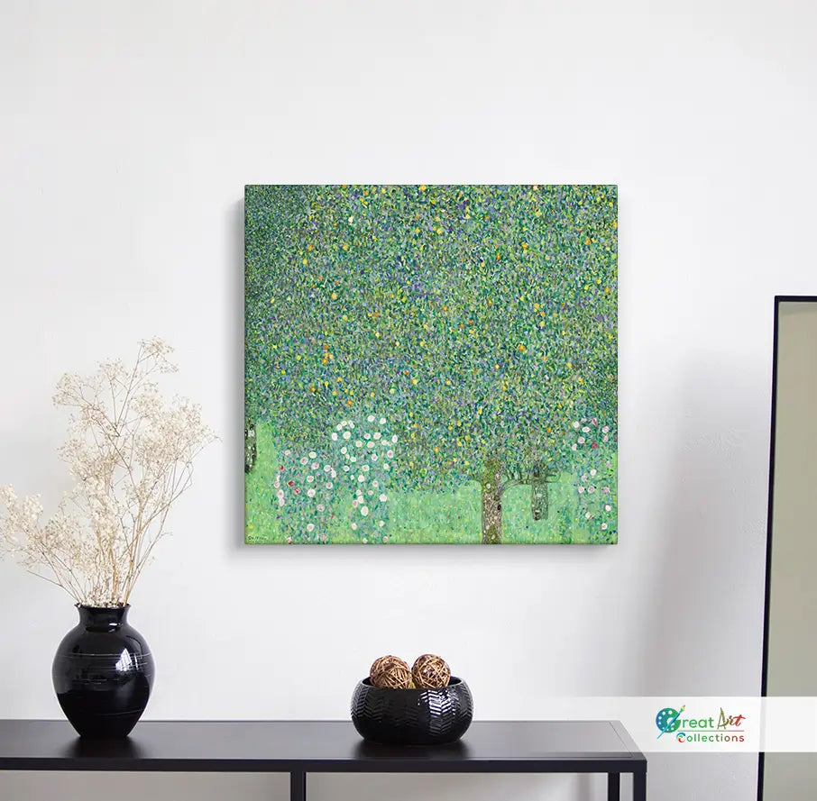 Rosebushes under the Trees painting By Gustav Klimt