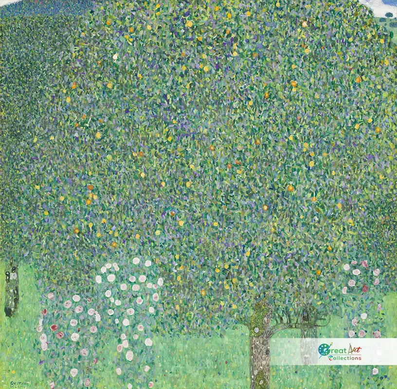 Rosebushes under the Trees painting By Gustav Klimt