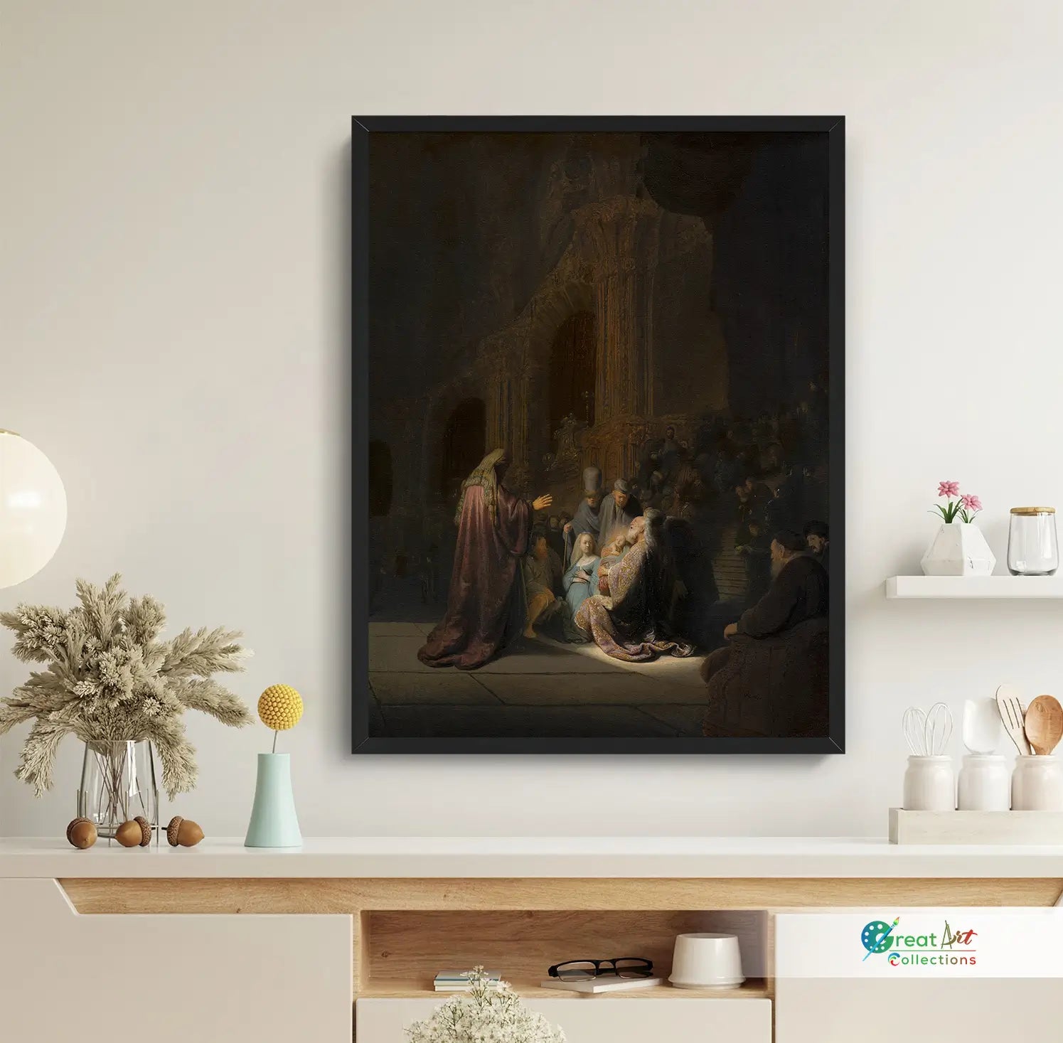 Simeon’s Song of Praise by Rembrandt painting