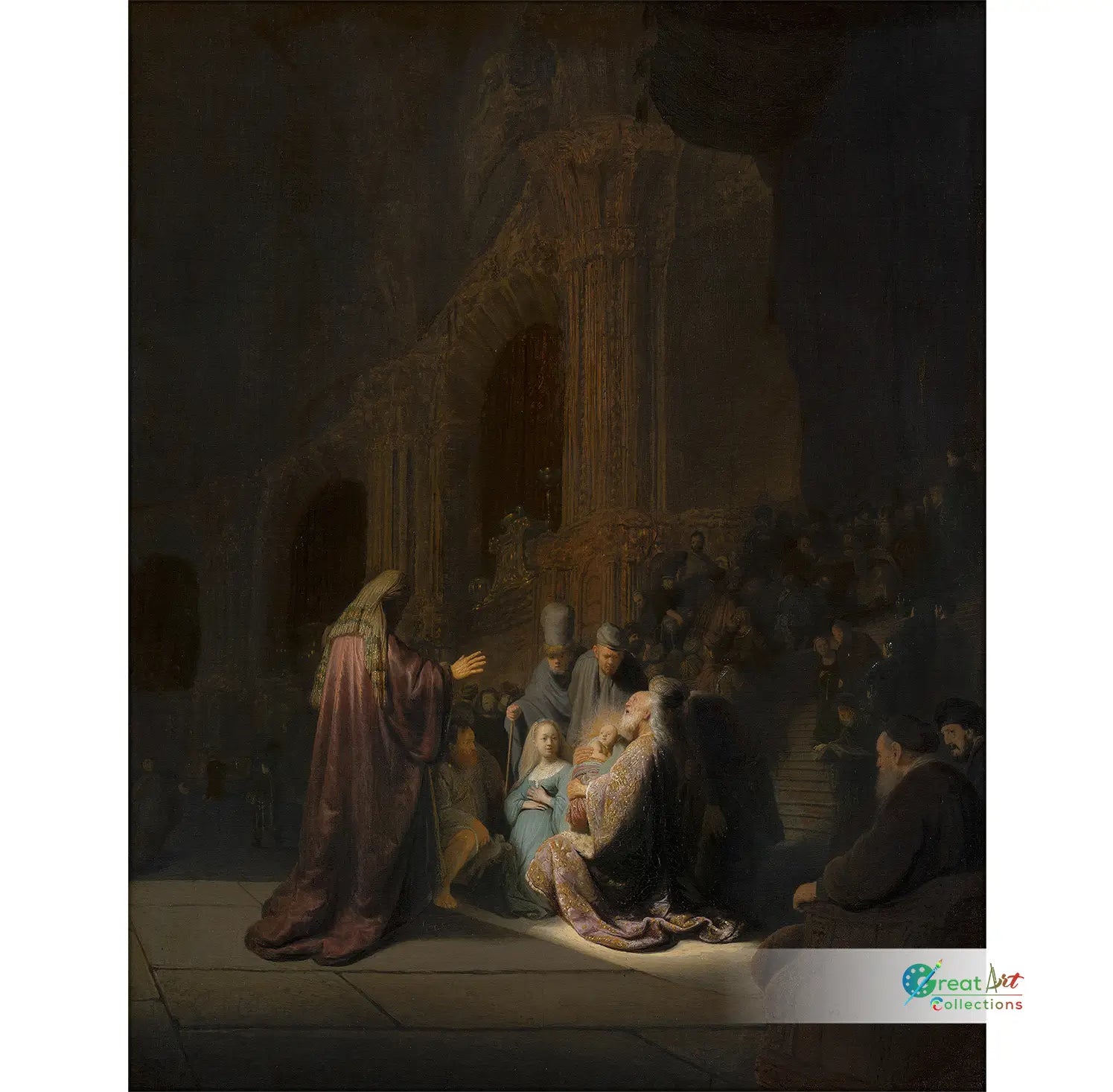 Simeon’s Song of Praise by Rembrandt print