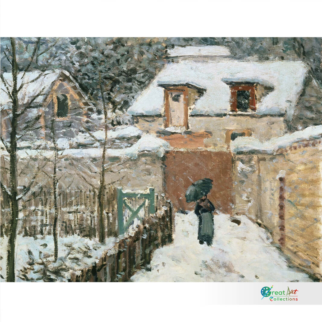 Snow at Louveciennes by Alfred Sisley, stretched canvas