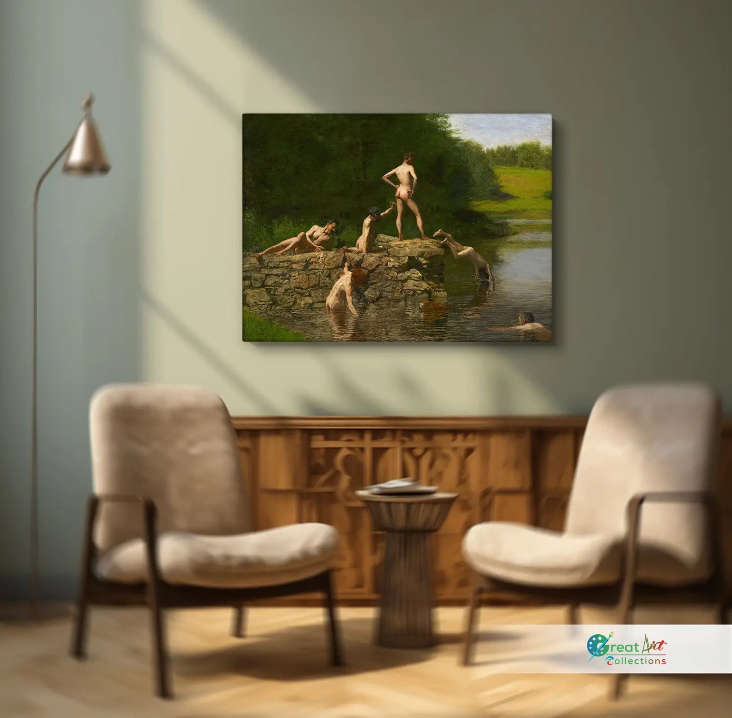 Swimming Painting By Thomas