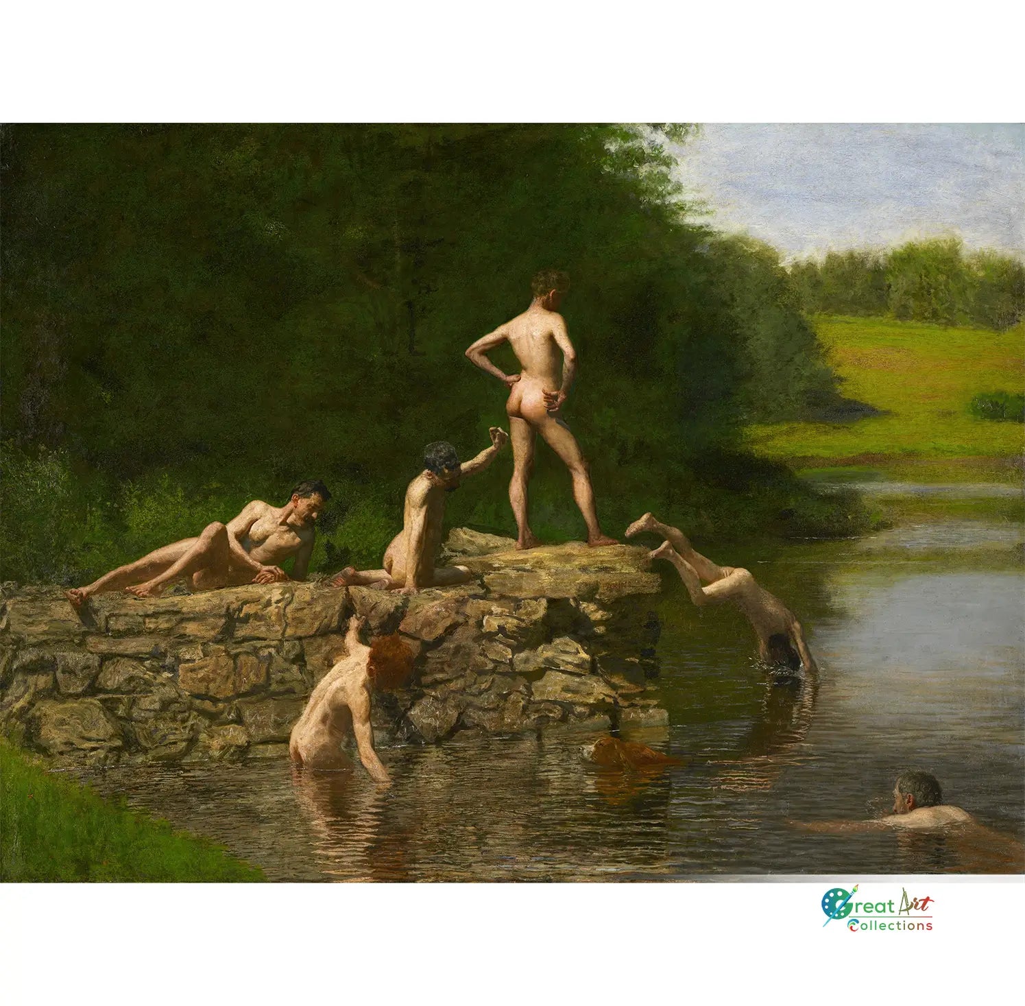 Swimming Painting By Thomas