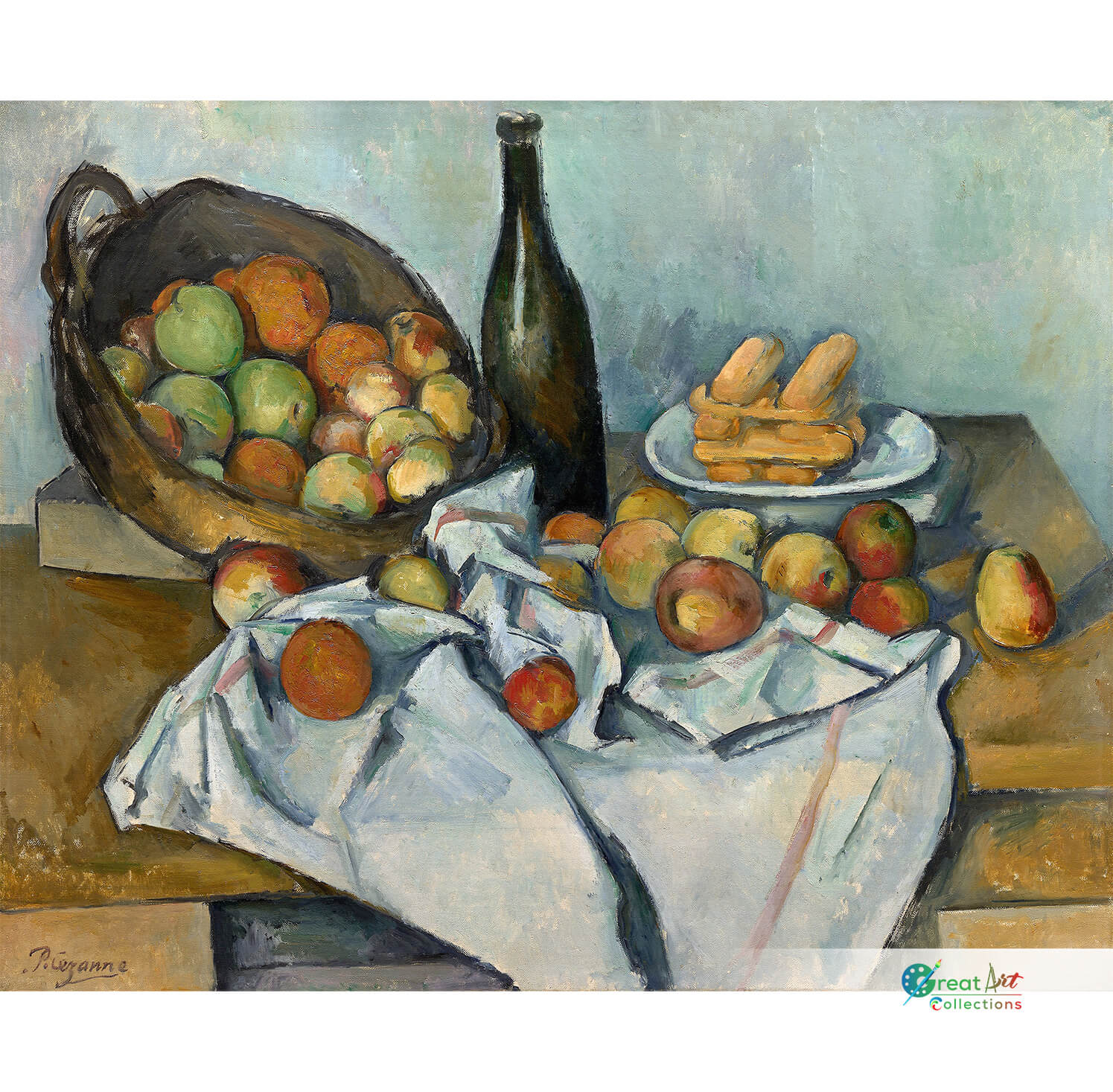 basket of apples art canvas print