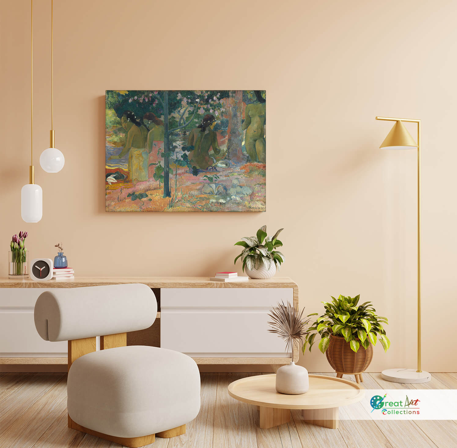 The bathers canvas painting