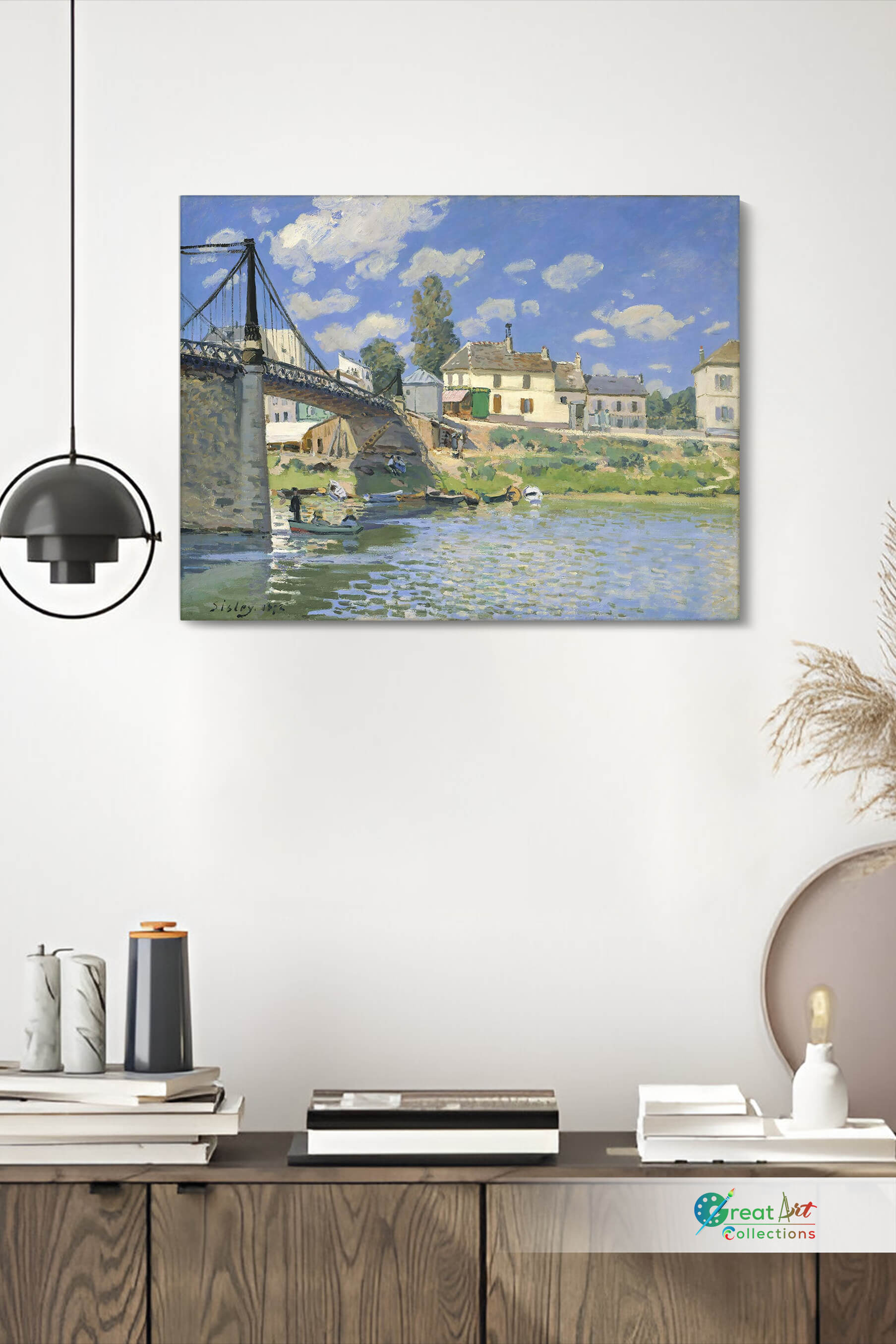 The Bridge at Villeneuve-la-Garenne canvas print