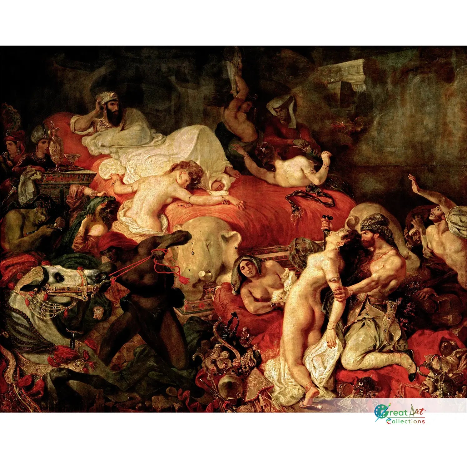 The Death of Sardanapalus painting by Eugène Delacroix artwork