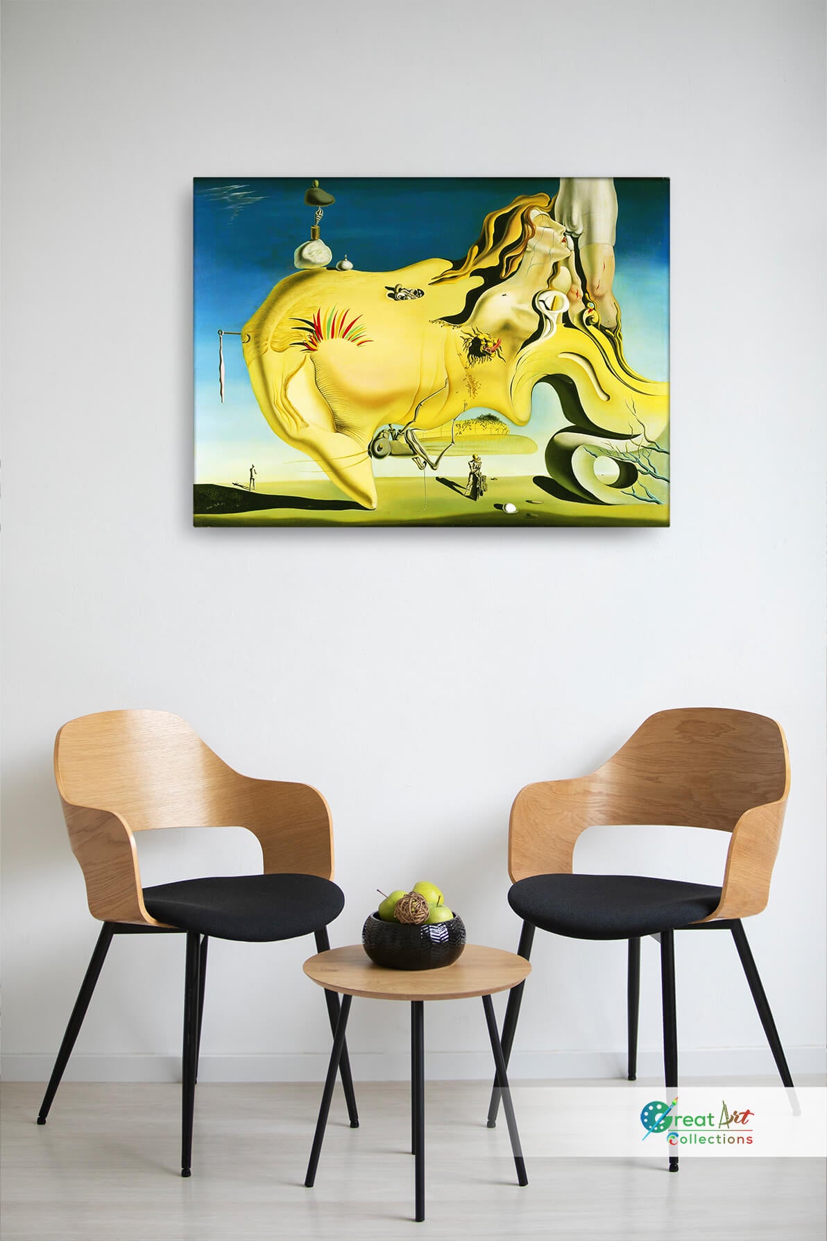 The Great Masturbator by Salvador Dali, gallery wrapped canvas