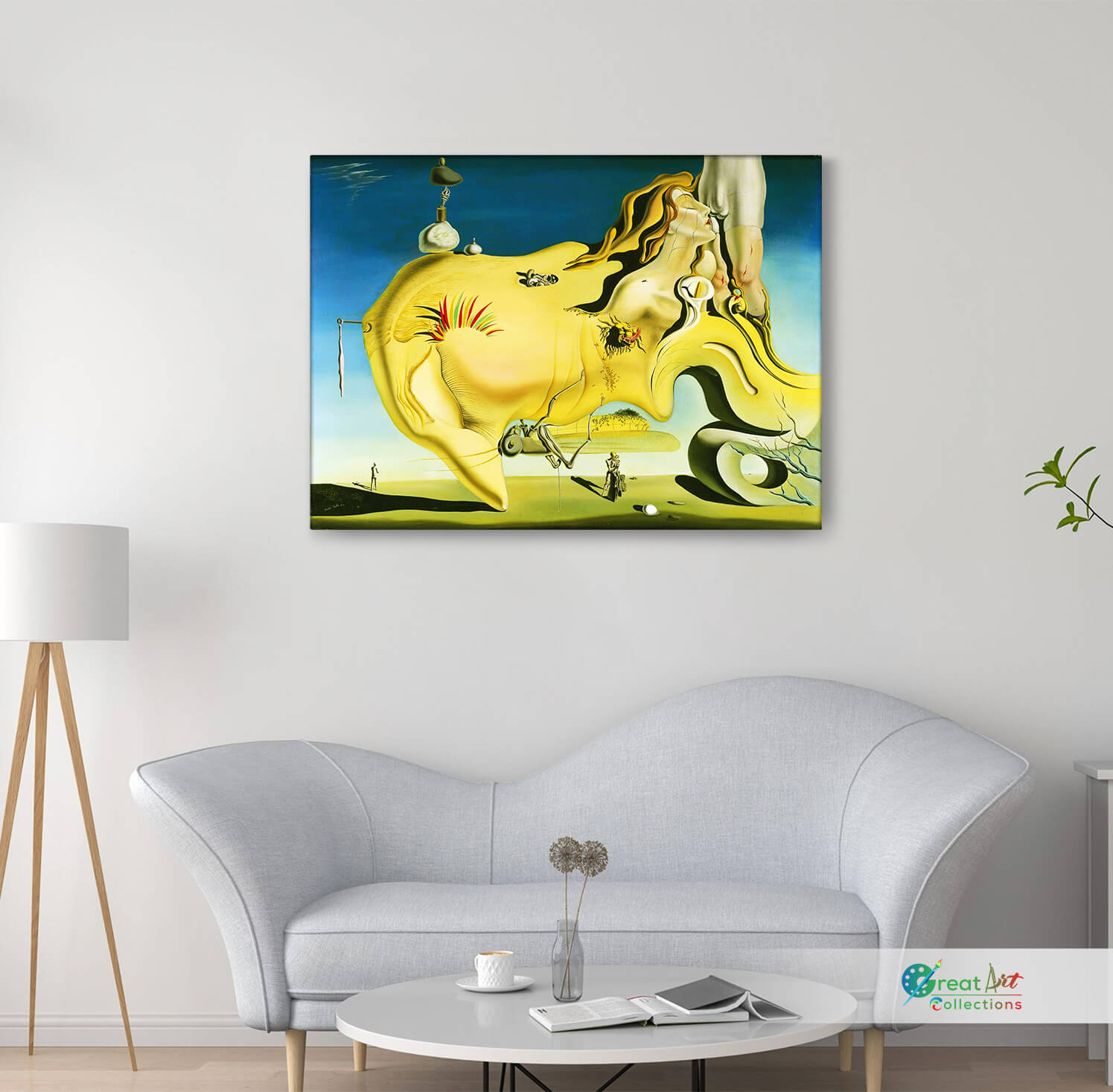 The Great Masturbator by Salvador Dali, gallery wrapped canvas