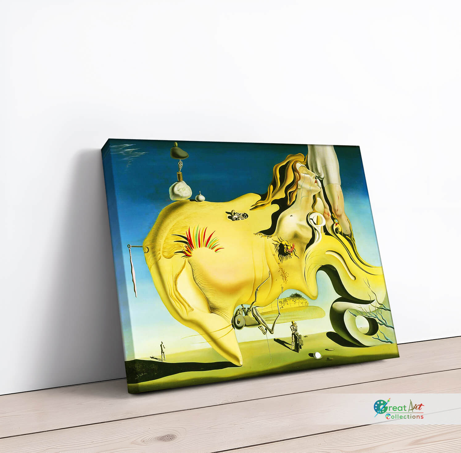 The Great Masturbator by Salvador Dali, gallery wrapped canvas