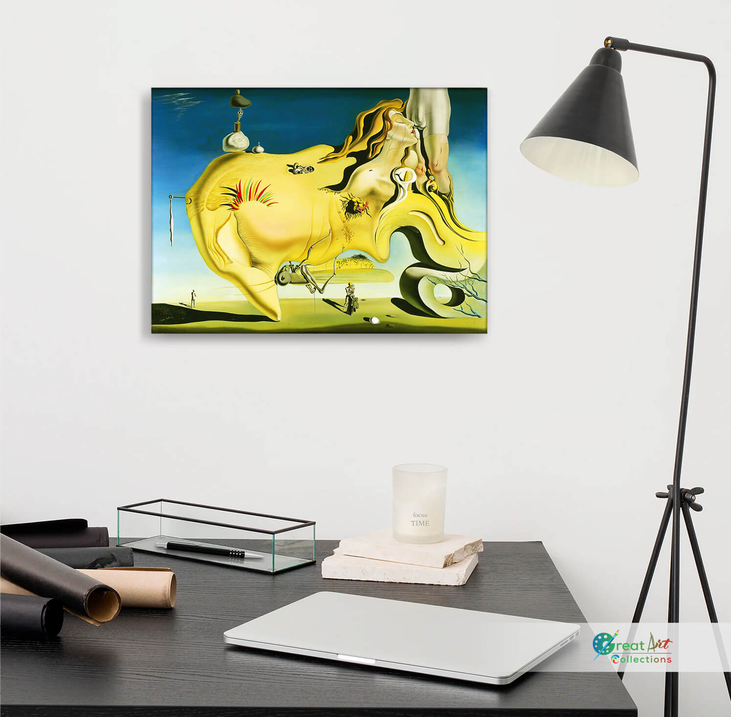 The Great Masturbator by Salvador Dali, gallery wrapped canvas