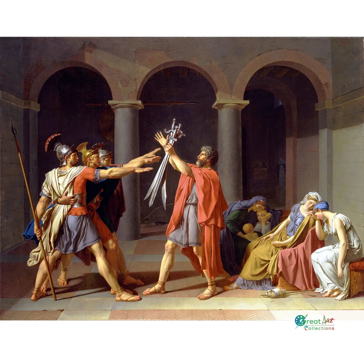 Oath of the Horatii painting by Jacques-Louis David