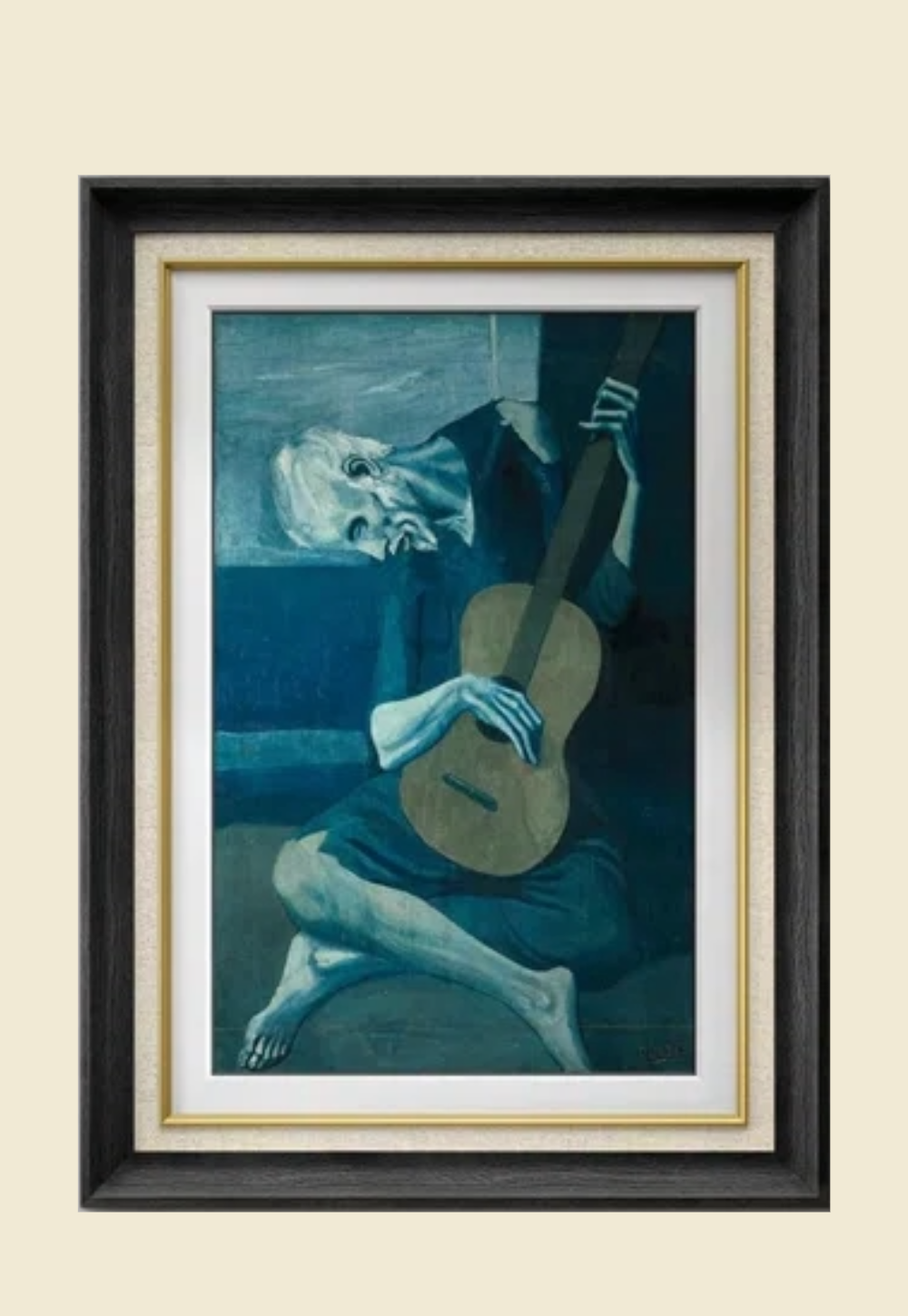 "The Old Guitarist" Painting
