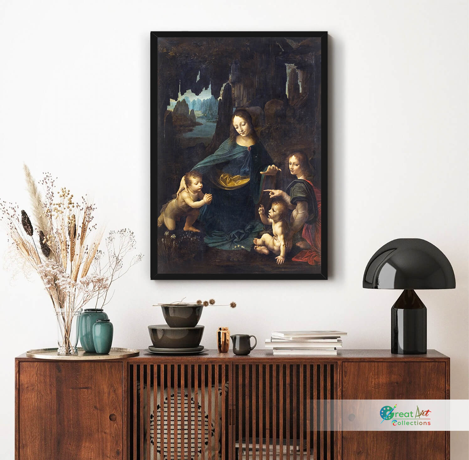 The Madonna of the Rocks canvas print