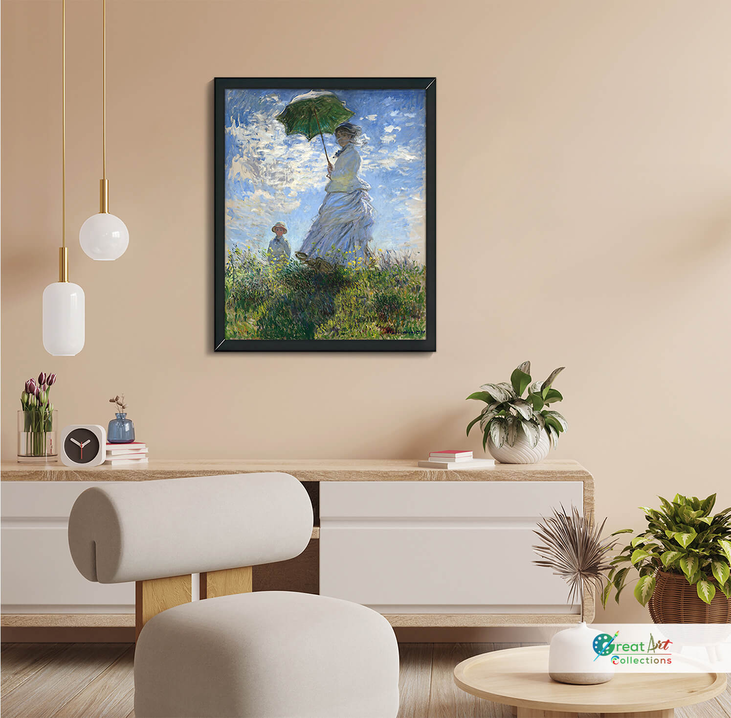 Woman with a Parasol monet art