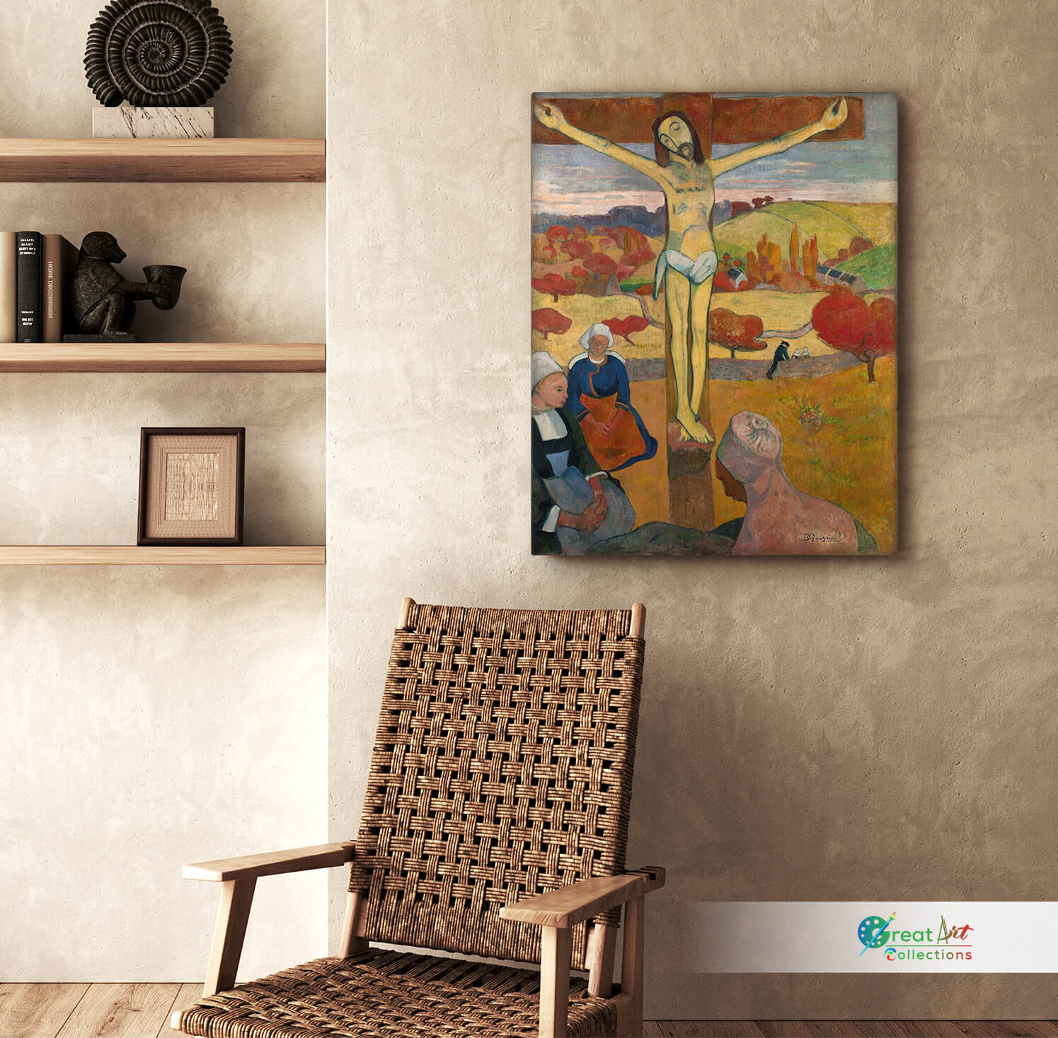 The yellow christ canvas art