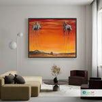 The Elephants by Salvador Dalí framed canvas wall art