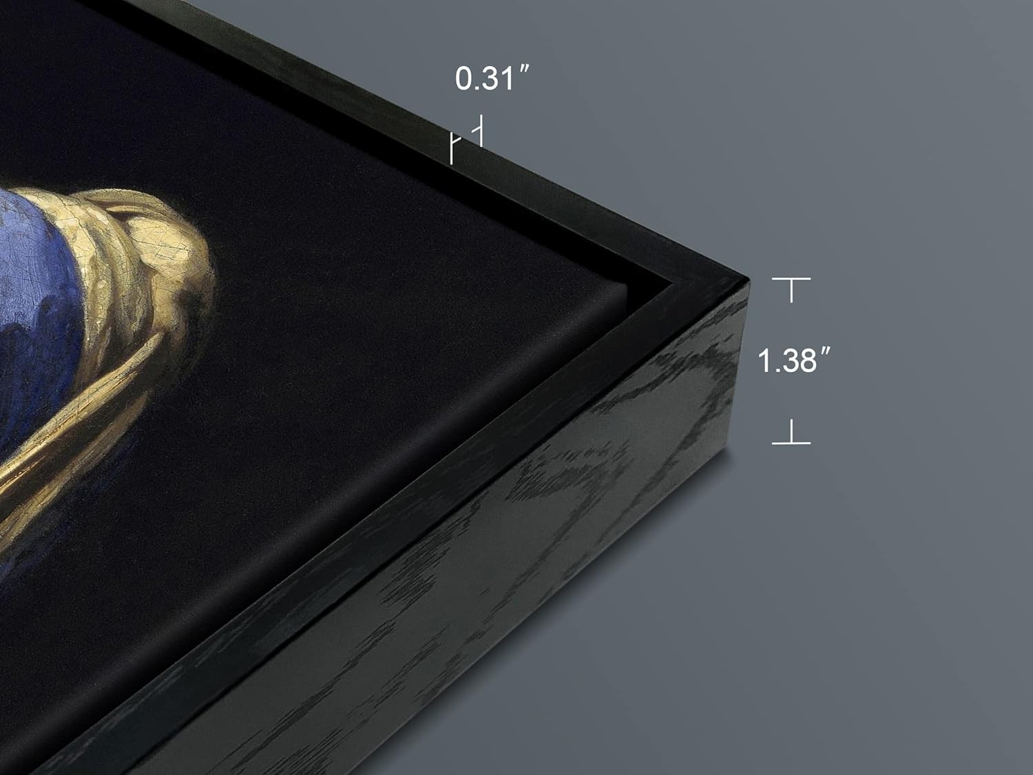 Black wood frame