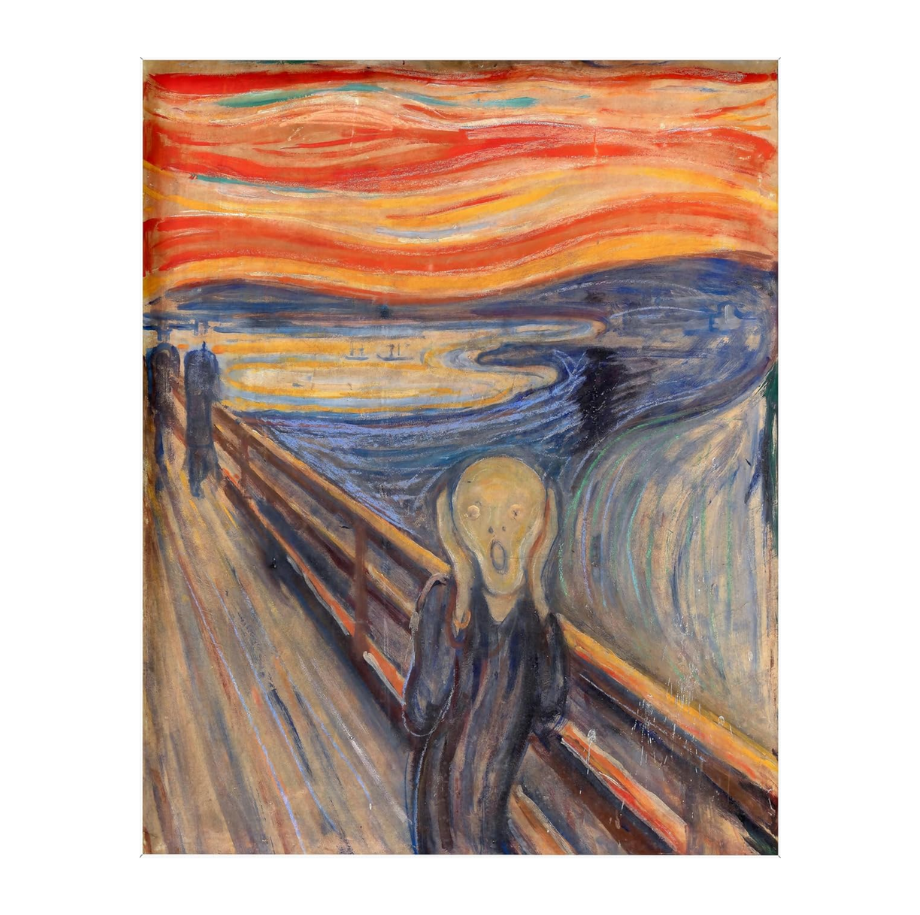 The Scream Art by Edvard Munch Framed Canvas Print