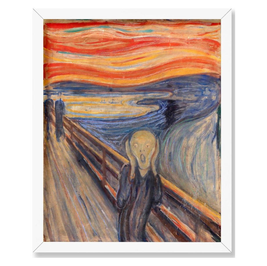 The Scream Art by Edvard Munch Framed Canvas Print