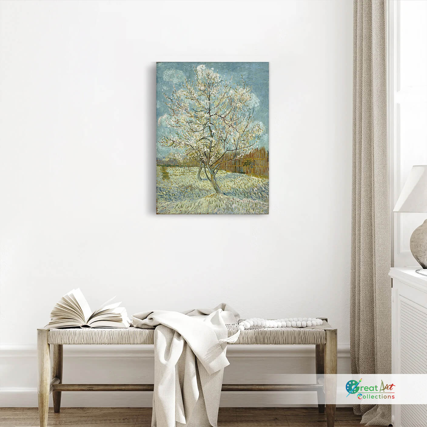 The Pink Peach Tree, Van Gogh canvas