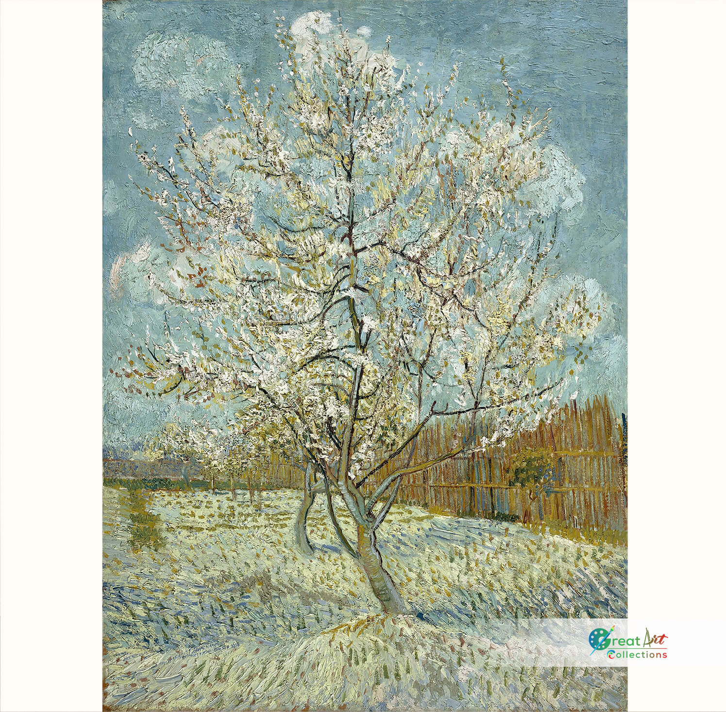 The Pink Peach Tree, Van Gogh canvas