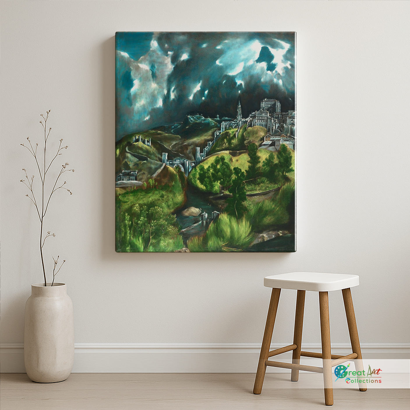 View of Toledo painting download for print