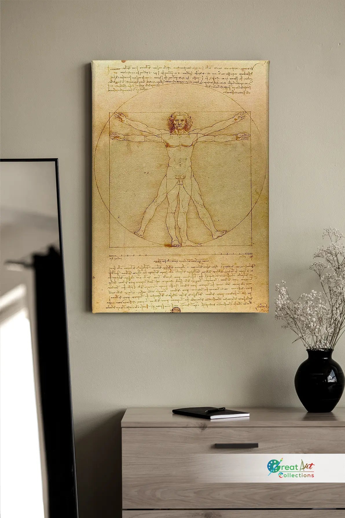 Vitruvian Man by Leonardo Da Vinci Gallery Wrapped artwork