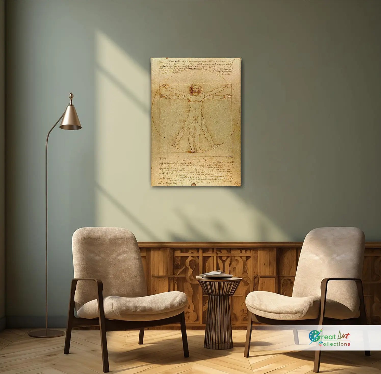 Vitruvian Man Painting