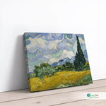Wheat Field with Cypresses, Van Gogh canvas