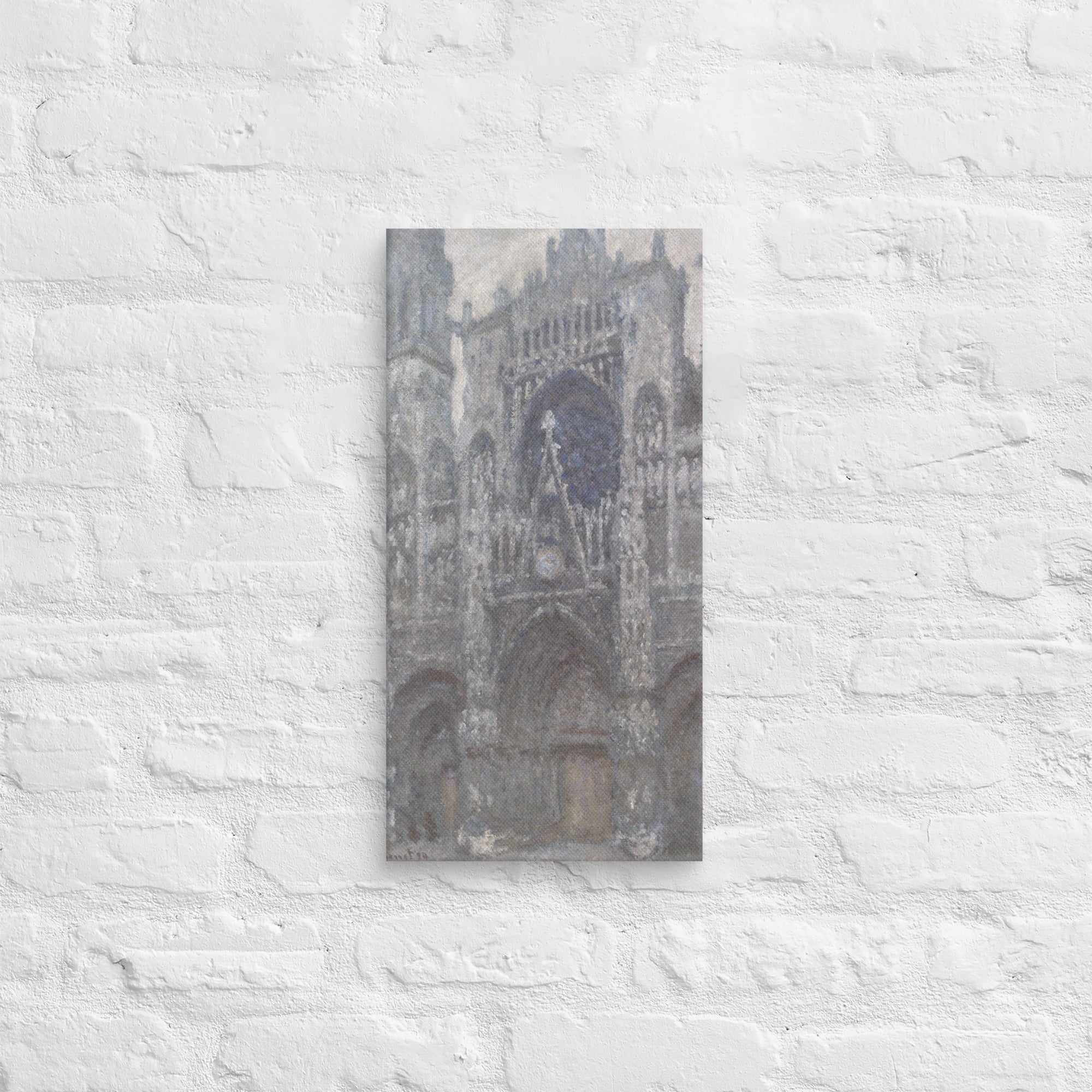 The Cathedral in Rouen. The portal, Grey Weather Art By Claude Monet
