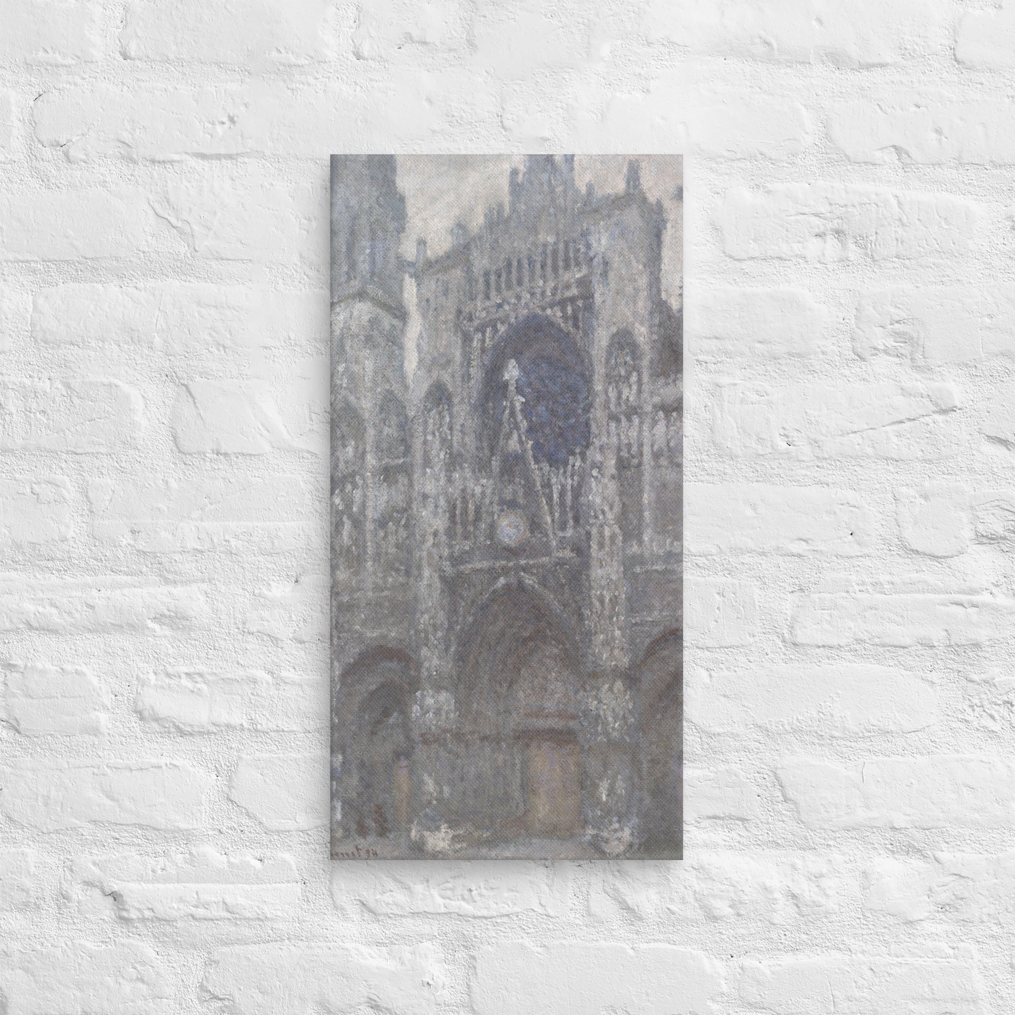 The Cathedral in Rouen. The portal, Grey Weather Art By Claude Monet