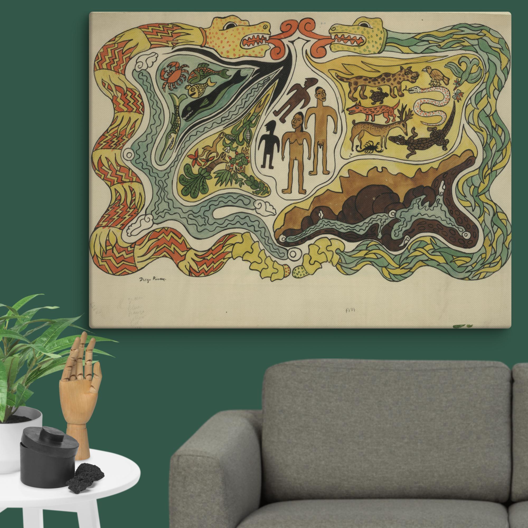 Product Creation Art By Diego Rivera Canvas Print